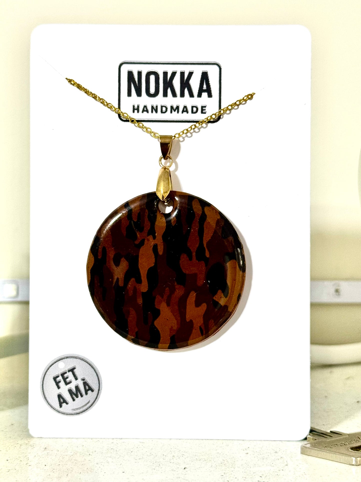 Conjunto estampado estilo madera